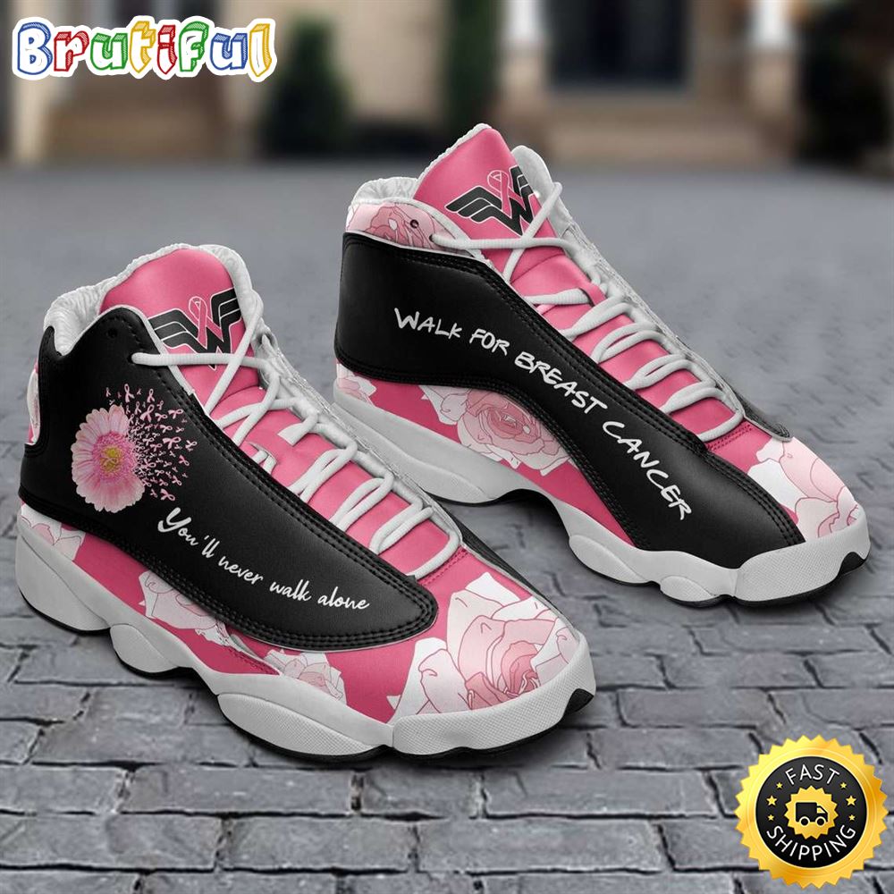 Breast Cancer Awareness Daisy Flower Pink Ribbon Air JD13 Shoes