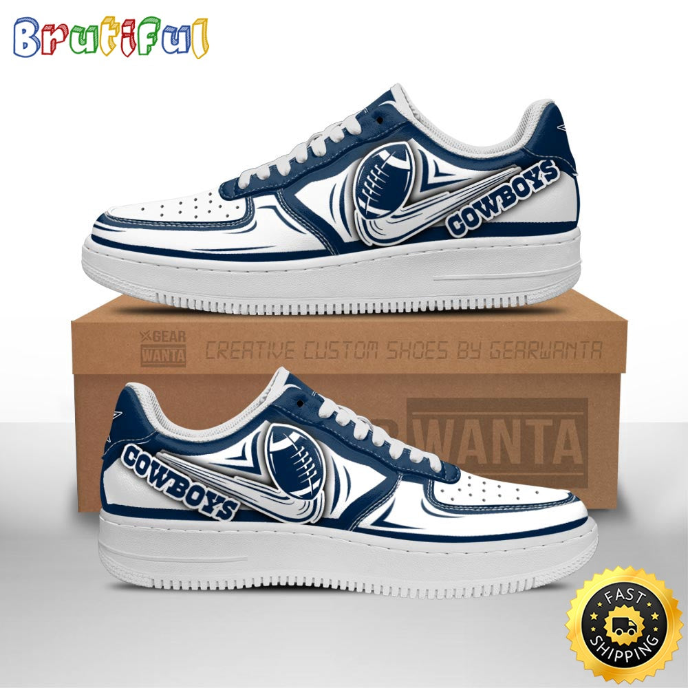 NFL Dallas Cowboys Air Force 1 Shoes Football Sneaker Shoes