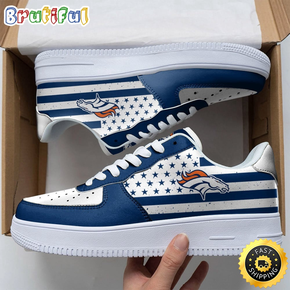 NFL Denver Broncos Air Force 1 Shoes Urban Streetwear Shoes