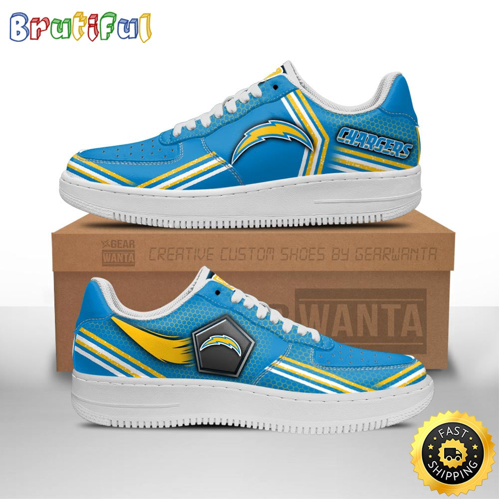 NFL Los Angeles Chargers Air Force 1 Shoes Air Sneakers For Fans