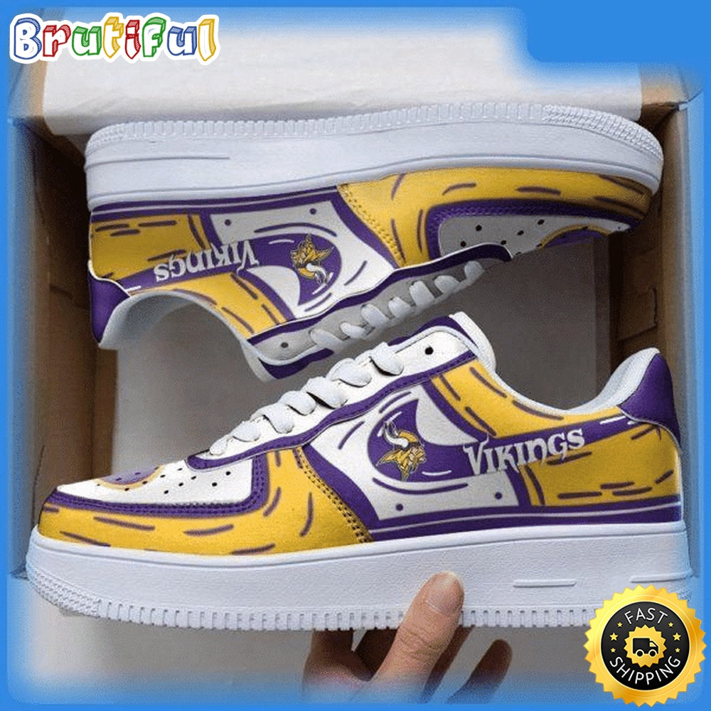 NFL Minnesota Vikings Air Force 1 Shoes Sneaker Trending For Fans