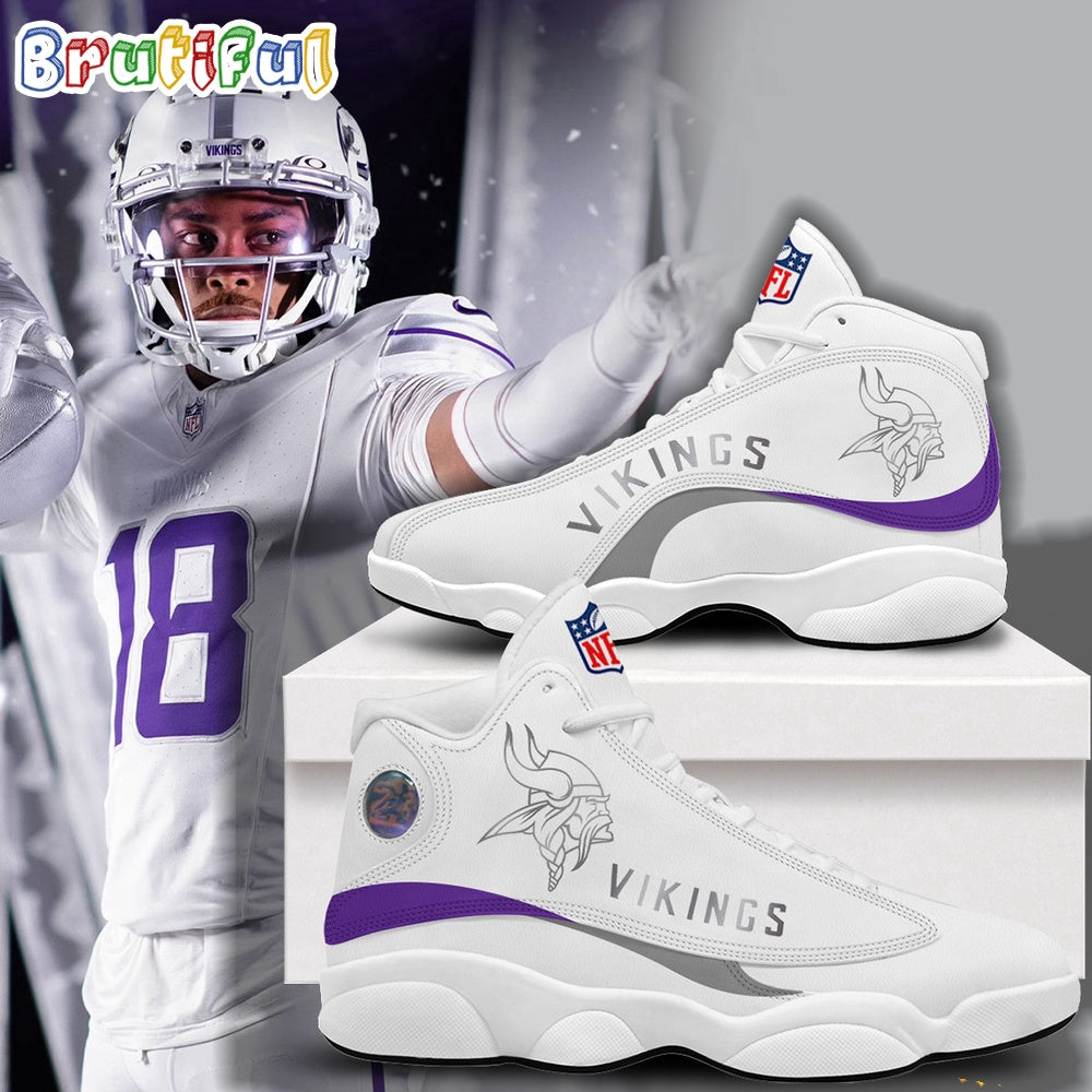 NFL Minnesota Vikings Winter Warrior Air Jordan 13 Shoes