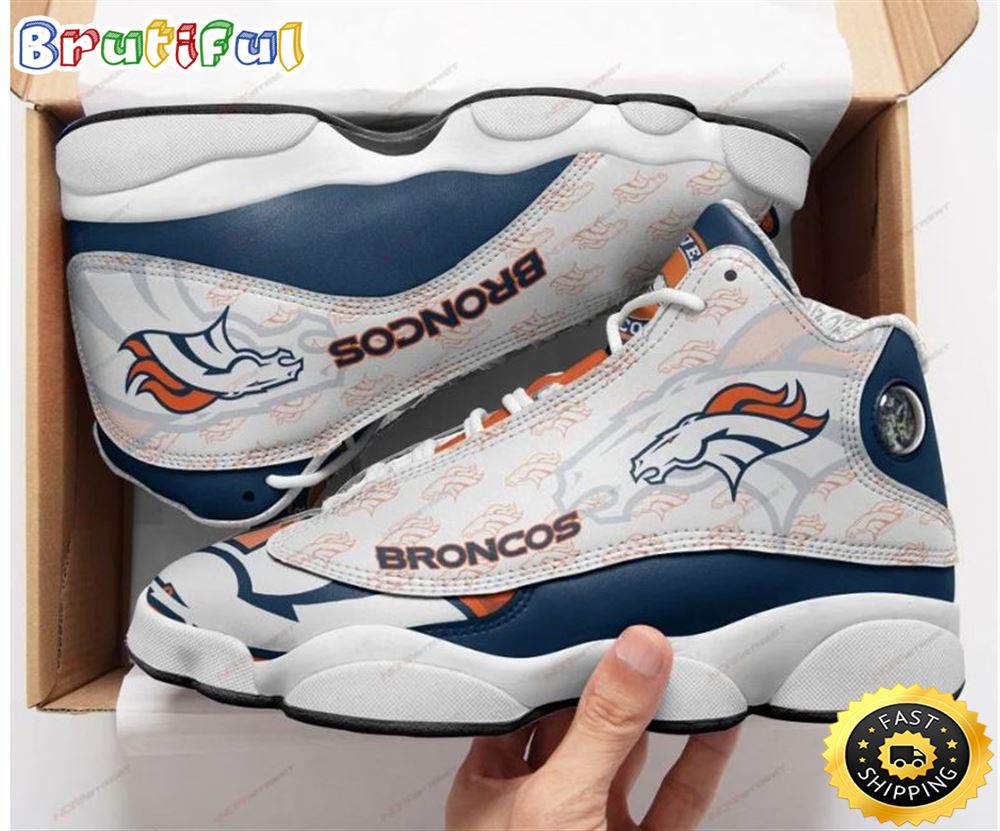 Nfl Denver Broncos Air Jordan 13 Sneaker Shoes