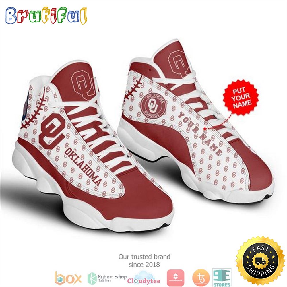 Personalized Oklahoma Sooners Nfl 2 Football Air Jordan 13 Sneaker Shoes