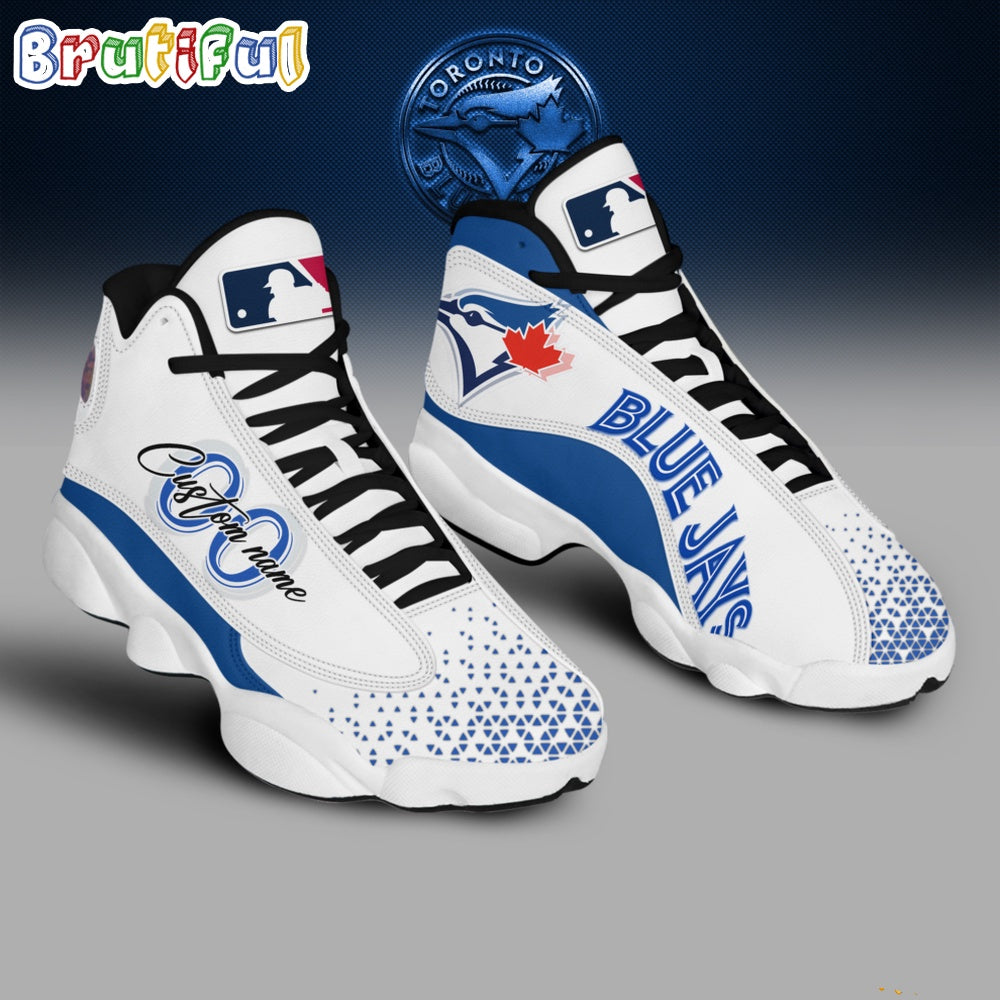 Toronto Blue Jays Custom Name Air Jordan 13 Shoes