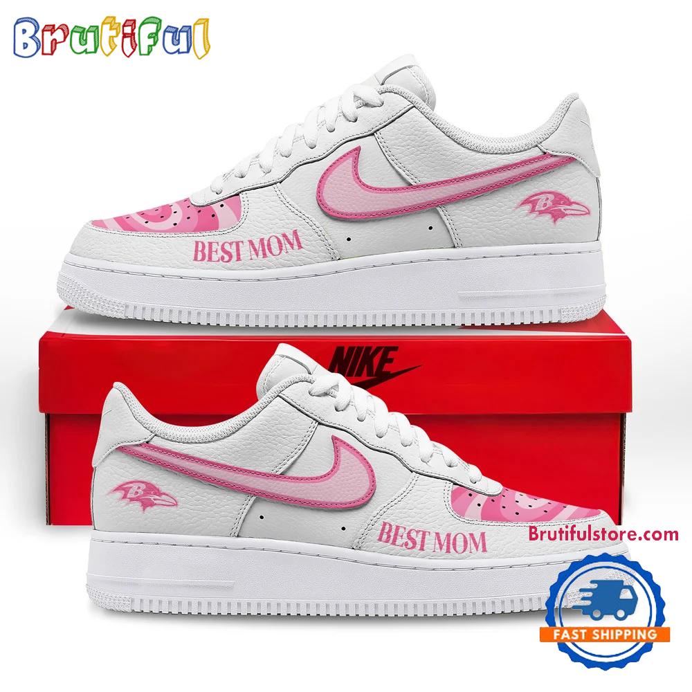 Baltimore Ravens NFL Mother Day Best Mom Air Force 1 Shoes Sneaker