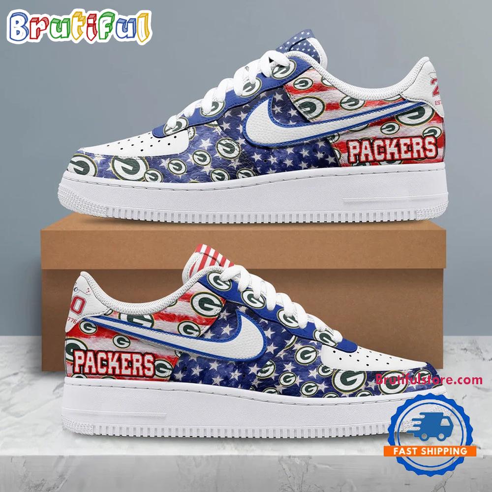 Green Bay Packers 2026 NFL 250 Years Of America Air Force 1 Shoes Sneaker