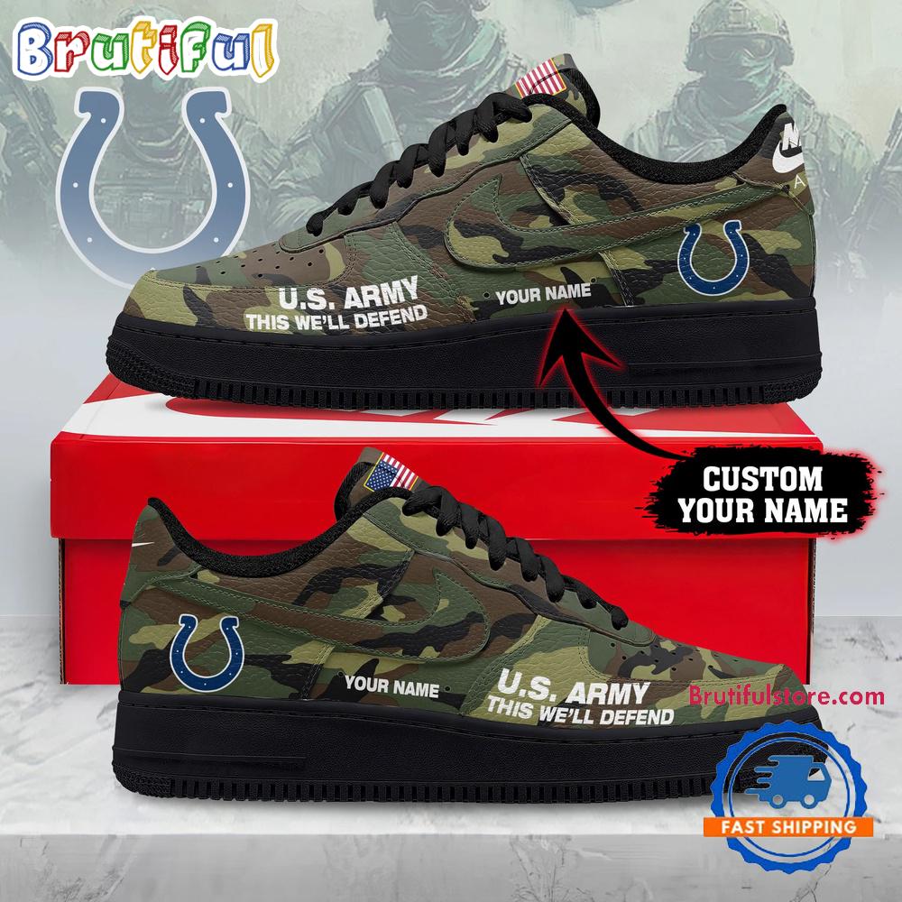 Indianapolis Colts NFL US Army Custom Air Force 1 Shoes Sneaker