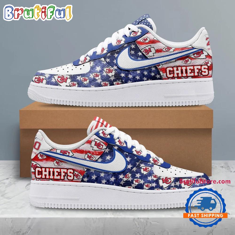 Kansas City Chiefs 2026 NFL 250 Years Of America Air Force 1 Shoes Sneaker