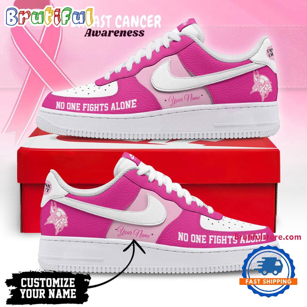Minnesota Vikings Breast Cancer Awareness October Air Force 1 Shoes Sneaker
