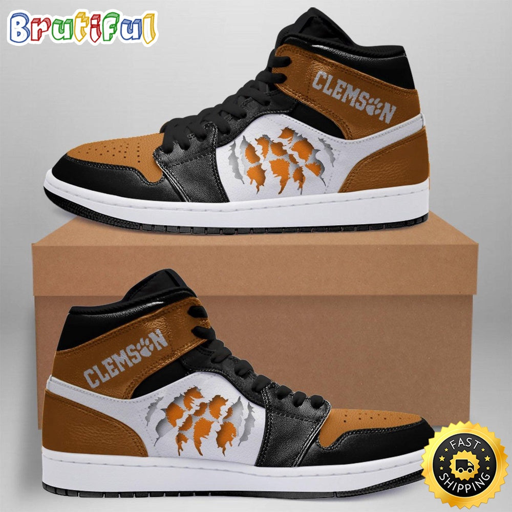 NCAA Clemson Tigers Air Jordan 1 High Sneakers Original Air Jordan Style