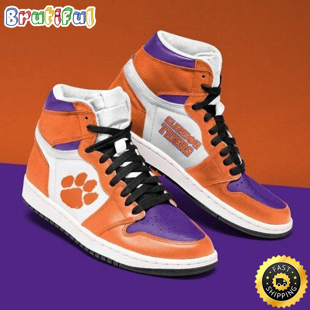 NCAA Clemson Tigers Air Jordan 1 High Sneakers Vintage Air Jordan Classics