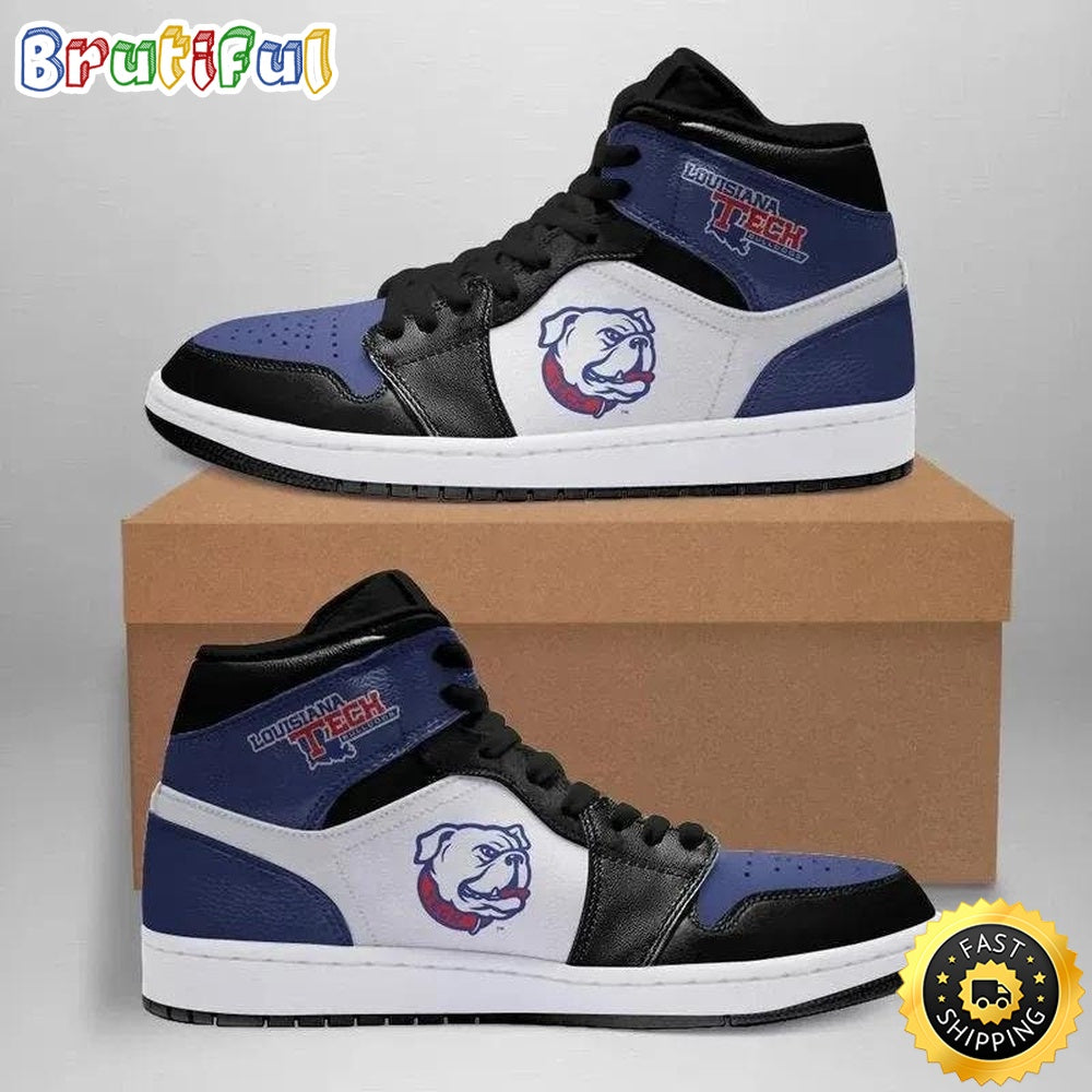 NCAA Louisiana Tech Bulldogs Air Jordan 1 High Sneakers