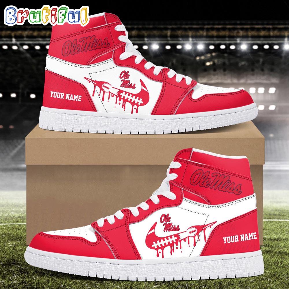 NCAA Ole Miss Rebels Sport Team Personalized Air Jordan 1 Hightop Shoes