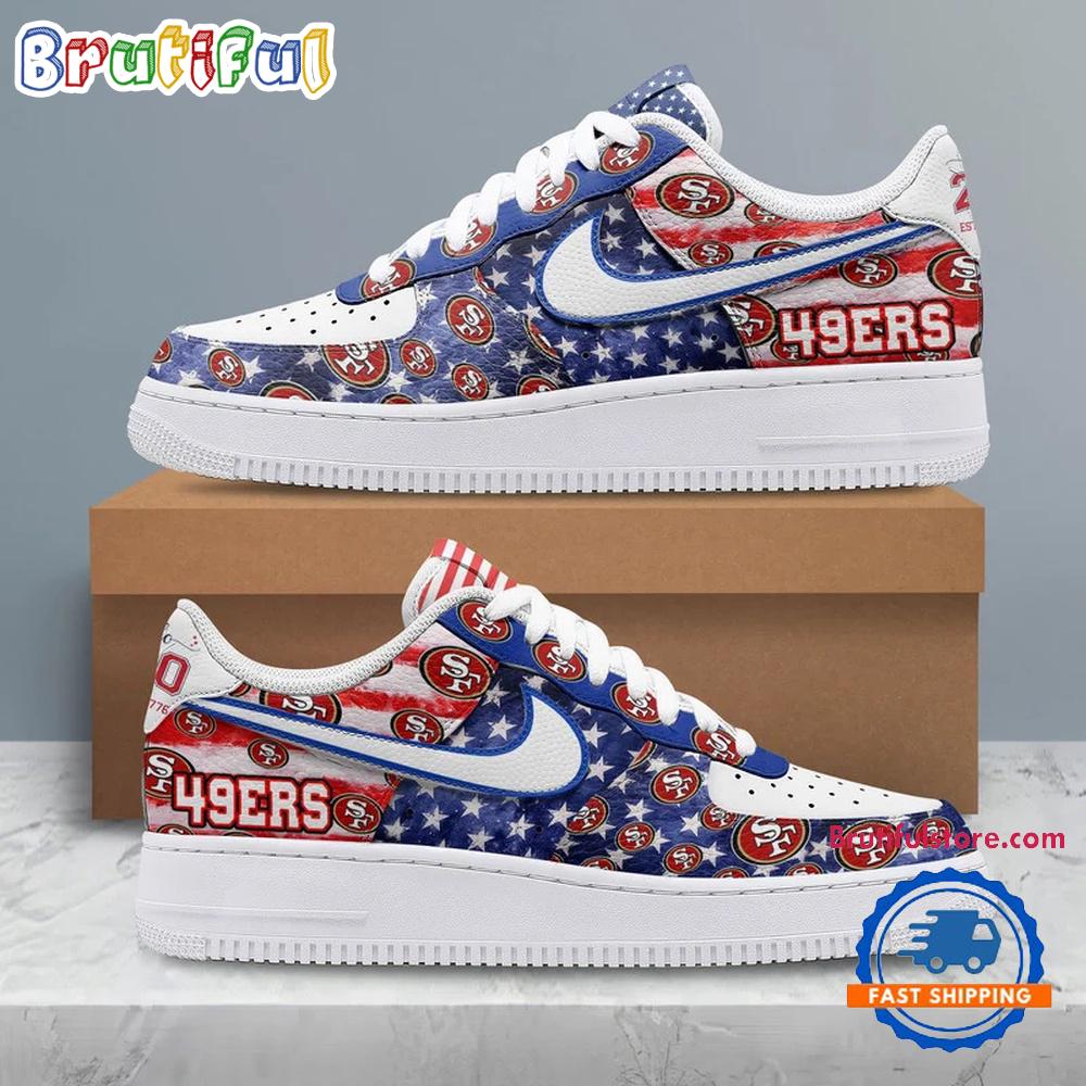 San Francisco 49ers 2026 NFL 250 Years Of America Air Force 1 Shoes Sneaker